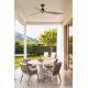 Lustre cu ventilator - Ventilator tavan de exterior smart sistem TUYA si telecomanda IP44 OUTWOOD L maro/stejar