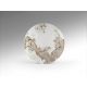 Mese dining - Masa rotunda metal negru/ portelan cu efect de marmura Panda 120cm