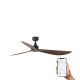 Lustre cu ventilator - Ventilator tavan de exterior smart sistem TUYA si telecomanda IP44 OUTWOOD L maro/nuc