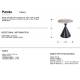 Masute Living - Masuta metal negru/ portelan cu efect de marmura Panda 55cm