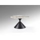 Masute Living - Masuta metal negru/ portelan cu efect de marmura Panda 70cm