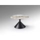 Masute Living - Masuta metal negru/ portelan cu efect de marmura Panda 70cm