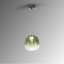 Lustra, Pendul LED modern sticla verde Mares 17cm