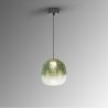 Lustra, Pendul LED modern sticla verde Mares 17cm