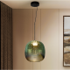 Pendule, Lustre suspendate - Lustra, Pendul LED modern sticla verde Mares 23cm