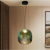 Lustra, Pendul LED modern sticla verde Mares 23cm