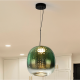 Pendule, Lustre suspendate - Lustra, Pendul LED modern sticla verde Mares 29cm