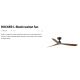 Lustre cu ventilator - Ventilator tavan cu telecomanda ROCKER M negru/nuc