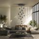 Corpuri de iluminat Lustre pentru casa scarii - Lustra cu 14 pendule LED cu telecomanda Onice 14L
