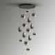 Corpuri de iluminat Lustre pentru casa scarii - Lustra cu 14 pendule LED cu telecomanda Onice 14L