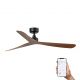 Lustre cu ventilator - Ventilator tavan smart sistem TUYA si telecomanda ROCKER M negru/nuc