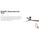 Lustre cu ventilator - Ventilator tavan smart sistem TUYA si telecomanda ROCKER M negru/nuc