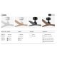 Lustre cu ventilator - Ventilator tavan incastrabil cu telecomanda ROCKER M alb/frasin