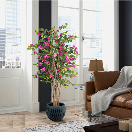 Aranjamente florale LUX - Planta artificiala, Bougainvillea roz H-120cm