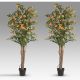 Aranjamente florale LUX - Set de 2 plante artificiale, Bougainvillea portocaliu H-180cm