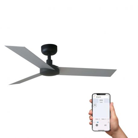 Lustre cu ventilator - Ventilator tavan smart sistem TUYA si telecomanda CRUISER S negru/aluminiu