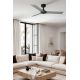 Lustre cu ventilator - Ventilator tavan smart sistem TUYA si telecomanda CRUISER S negru/aluminiu