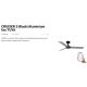 Lustre cu ventilator - Ventilator tavan smart sistem TUYA si telecomanda CRUISER S negru/aluminiu