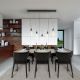 Pendule, Lustre suspendate - Lustra liniara cu 5 pendule suspendate LED Conic