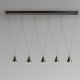 Pendule, Lustre suspendate - Lustra liniara cu 5 pendule suspendate LED Conic
