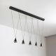 Pendule, Lustre suspendate - Lustra liniara cu 5 pendule suspendate LED Conic