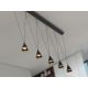Pendule, Lustre suspendate - Lustra liniara cu 5 pendule suspendate LED Conic