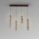 Pendule, Lustre suspendate - Lustra liniara cu 4 pendule suspendate LED Canas