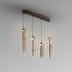Pendule, Lustre suspendate - Lustra liniara cu 4 pendule suspendate LED Canas