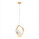 Pendule, Lustre suspendate - Lustra suspendata LED otel auriu si sticla DENISE