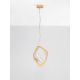 Pendule, Lustre suspendate - Lustra suspendata LED otel auriu si sticla DENISE