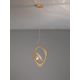 Pendule, Lustre suspendate - Lustra suspendata LED otel auriu si sticla DENISE