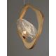 Pendule, Lustre suspendate - Lustra suspendata LED otel auriu si sticla DENISE