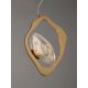 Pendule, Lustre suspendate - Lustra suspendata LED otel auriu si sticla DENISE