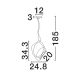 Pendule, Lustre suspendate - Lustra suspendata LED otel auriu si sticla DENISE