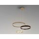 Pendule, Lustre suspendate - Lustra cu 3 inele colorate LED CCT si telecomanda Halos