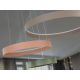 Pendule, Lustre suspendate - Lustra cu 3 inele colorate LED CCT si telecomanda Halos
