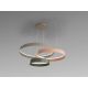 Pendule, Lustre suspendate - Lustra cu 3 inele colorate LED CCT si telecomanda Halos