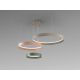 Pendule, Lustre suspendate - Lustra cu 3 inele colorate LED CCT si telecomanda Halos