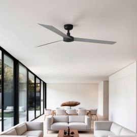 Lustre cu ventilator - Ventilator tavan cu telecomanda CRUISER XL negru/aluminiu