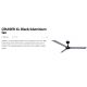 Lustre cu ventilator - Ventilator tavan cu telecomanda CRUISER XL negru/aluminiu