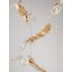 Pendule, Lustre suspendate - Lustra cu pendule LED otel auriu si sticla transparenta AVESA 60W