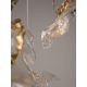 Pendule, Lustre suspendate - Lustra cu pendule LED otel auriu si sticla transparenta AVESA 60W