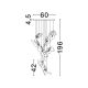 Pendule, Lustre suspendate - Lustra cu pendule LED otel auriu si sticla transparenta AVESA 60W