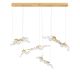 Pendule, Lustre suspendate - Lustra liniara cu pendule LED otel auriu si sticla transparenta AVESA