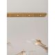 Pendule, Lustre suspendate - Lustra liniara cu pendule LED otel auriu si sticla transparenta AVESA