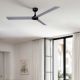 Lustre cu ventilator - Ventilator tavan smart sistem TUYA si telecomanda CRUISER XL negru/aluminiu
