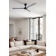 Lustre cu ventilator - Ventilator tavan smart sistem TUYA si telecomanda CRUISER XL negru/aluminiu