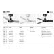 Lustre cu ventilator - Ventilator tavan smart sistem TUYA si telecomanda CRUISER XL negru/aluminiu