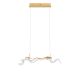 Pendule, Lustre suspendate - Lustra LED otel auriu si sticla transparenta AVESA