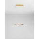 Pendule, Lustre suspendate - Lustra LED otel auriu si sticla transparenta AVESA